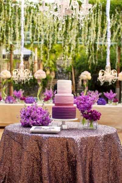 Manteles para una boda de noche
