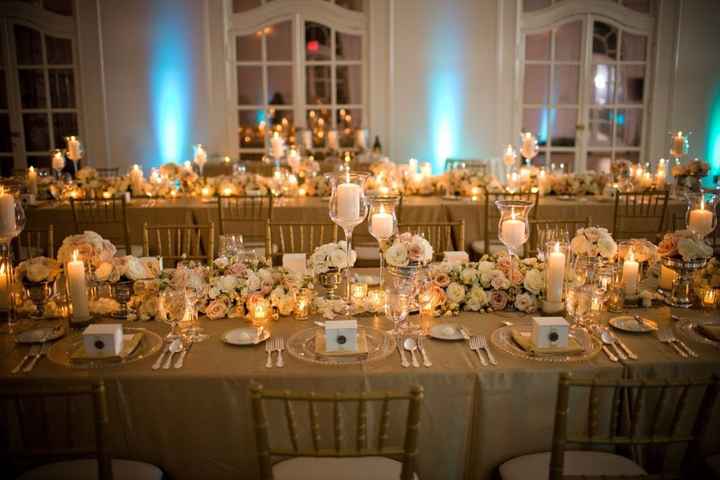 Manteles para una boda de noche