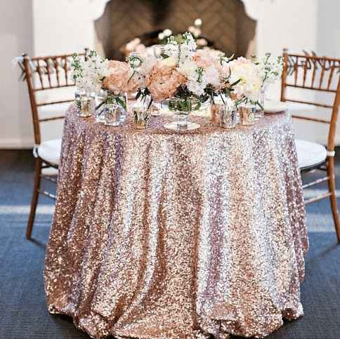 Manteles para una boda de noche