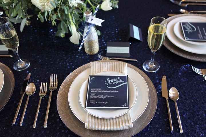 Manteles para una boda de noche