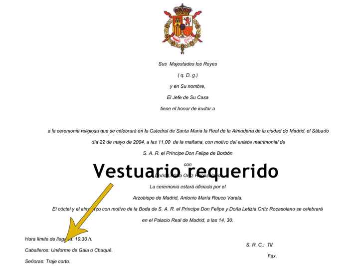 Código de Vestir en Invitación