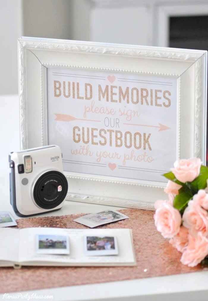 Libro de firmas con fotos Polaroid