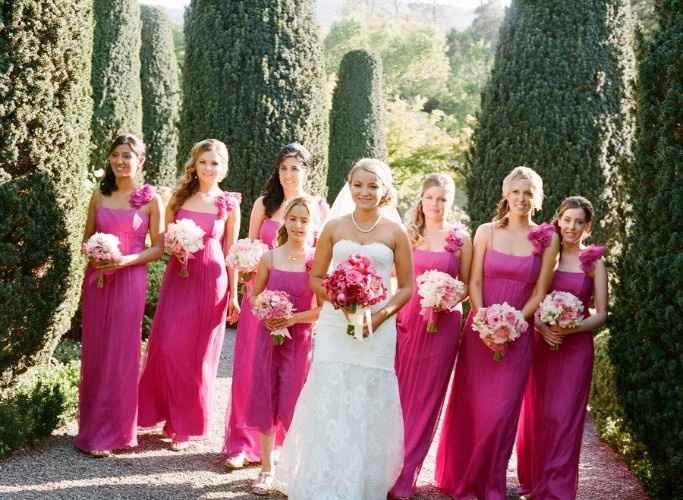 5 vestidos fucsia para damas