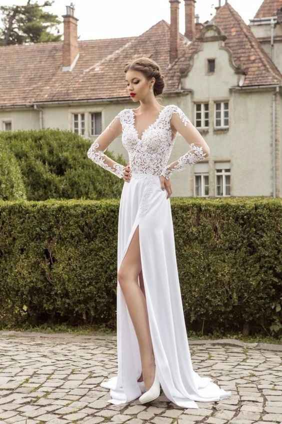 6 vestidos con abertura delantera