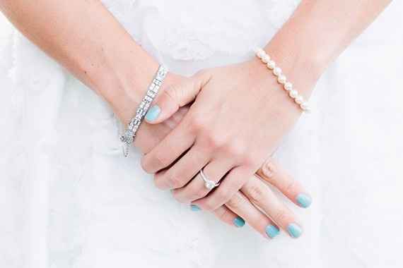 5 uñas azules para novia ¿cuál prefieres?