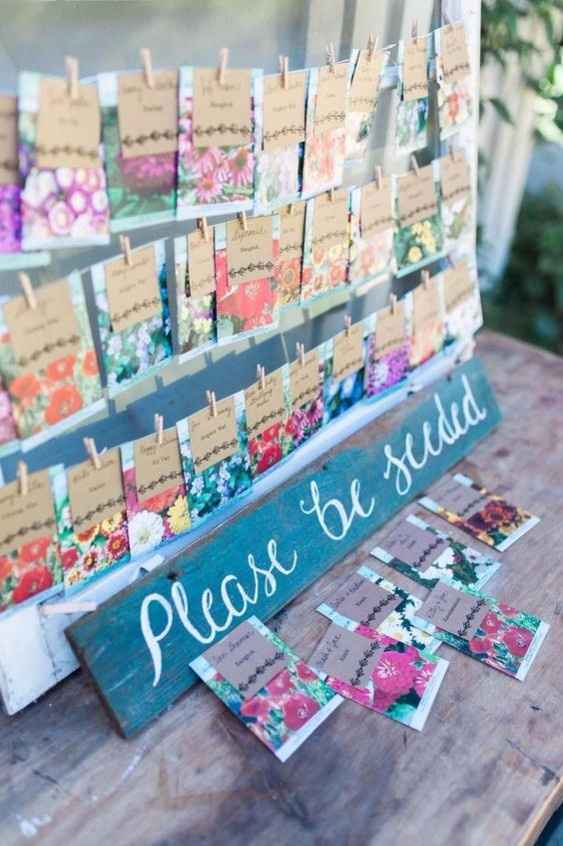 Seating plan de boda ¿primavera, verano otoño o invierno?