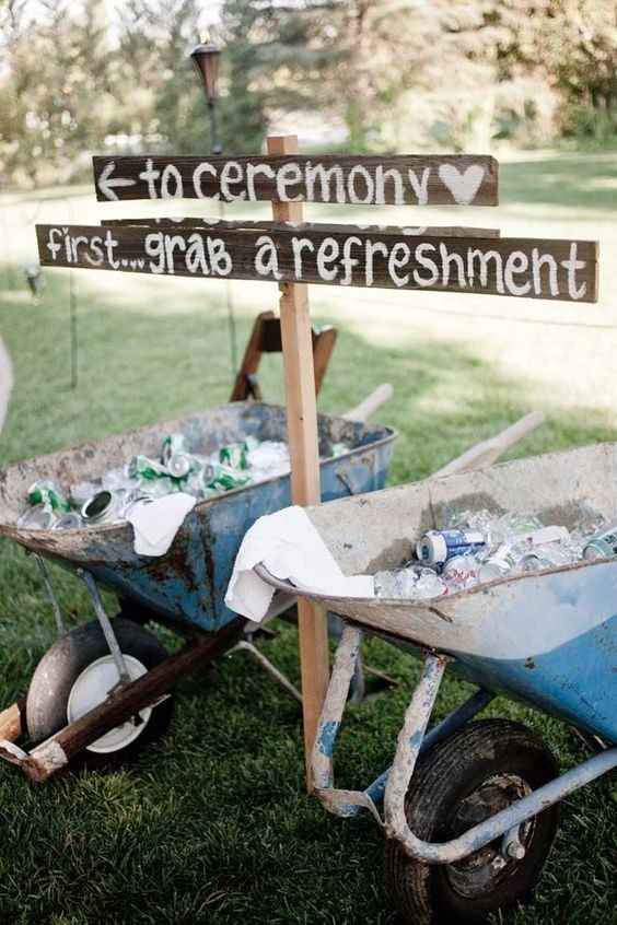 Carretilla para boda rústica ¿sí o no?