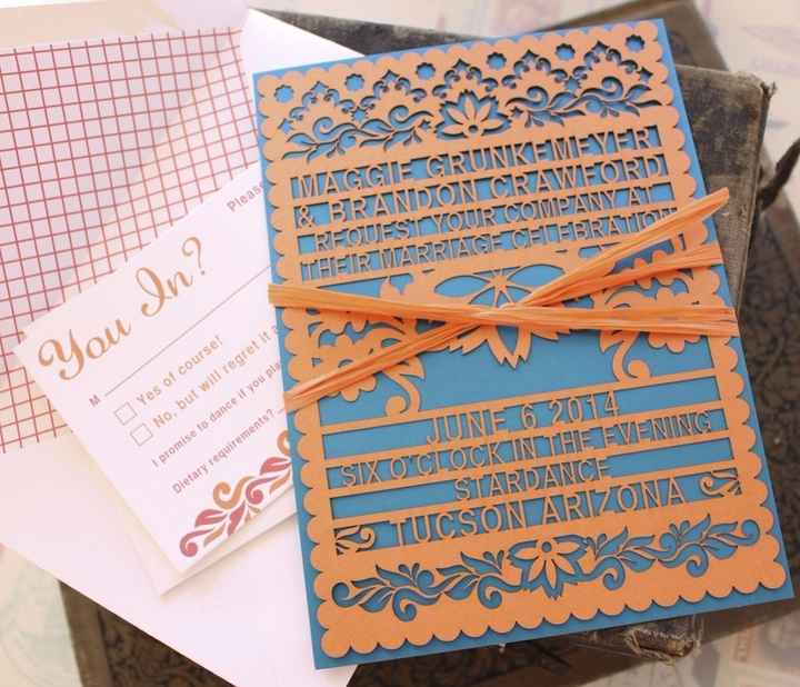 10 invitaciones con papel picado para bodas mexicanas