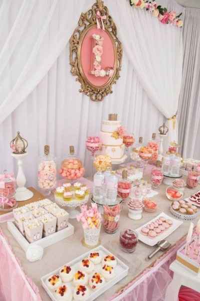 ¿Mesa de dulces rosa o turquesa?