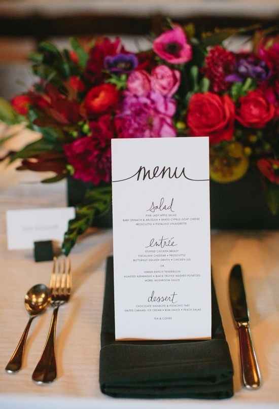 ¿Qué menú de boda te gusta?