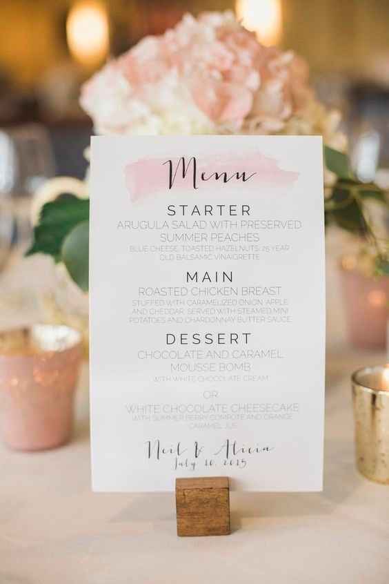 ¿Qué menú de boda te gusta?