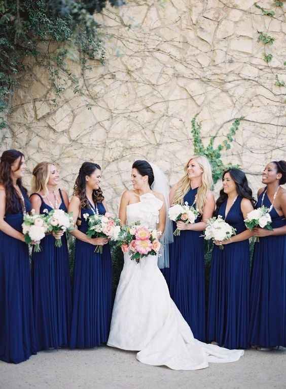8 vestidos lapis blue para damas