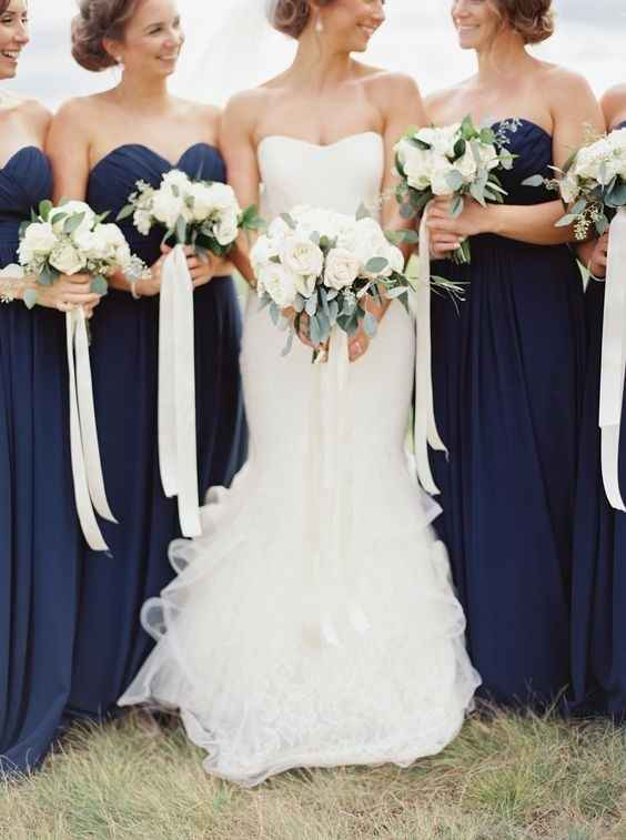 8 vestidos lapis blue para damas