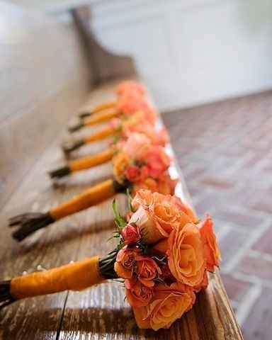 5 ramos de novia color flame ¡vota por tu favorito!
