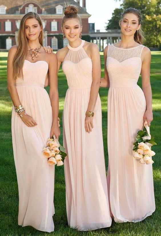 Vestidos pale dogwood para damas ¿te atreves?