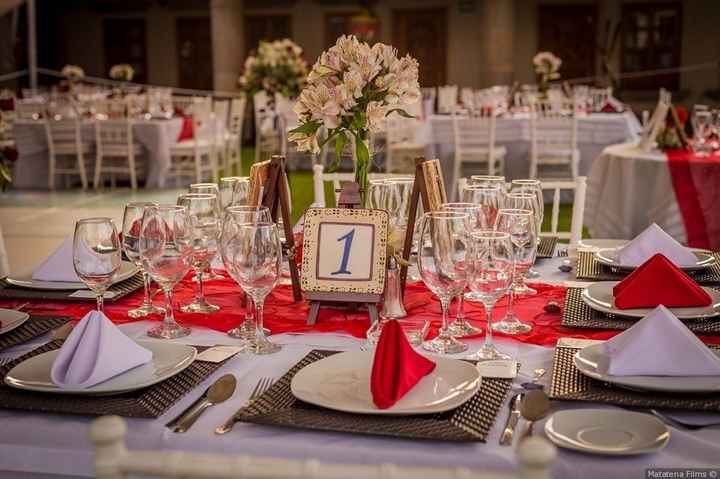 ¿De qué color es la mantelería de tu boda?