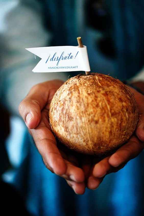 ideas con cocos para tu boda ¡escoge una!