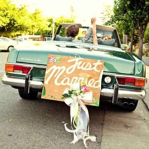 Adorno coche de novios