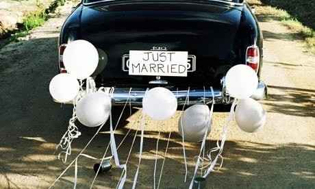 Adorno coche de novios