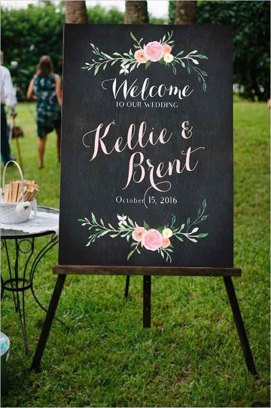 8 carteles para la entrada a la recepción