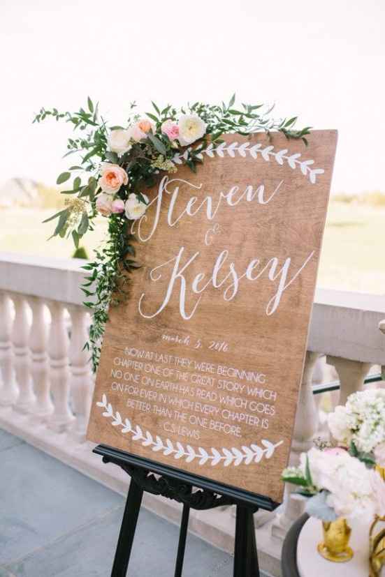 8 carteles para la entrada a la recepción