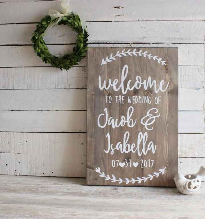 8 carteles para la entrada a la recepción