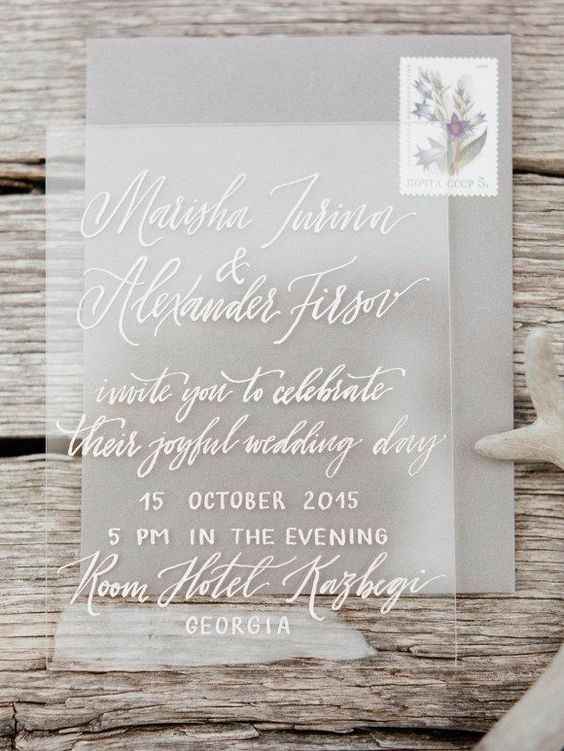 5 invitaciones transparentes ¡escoge tu favorita!