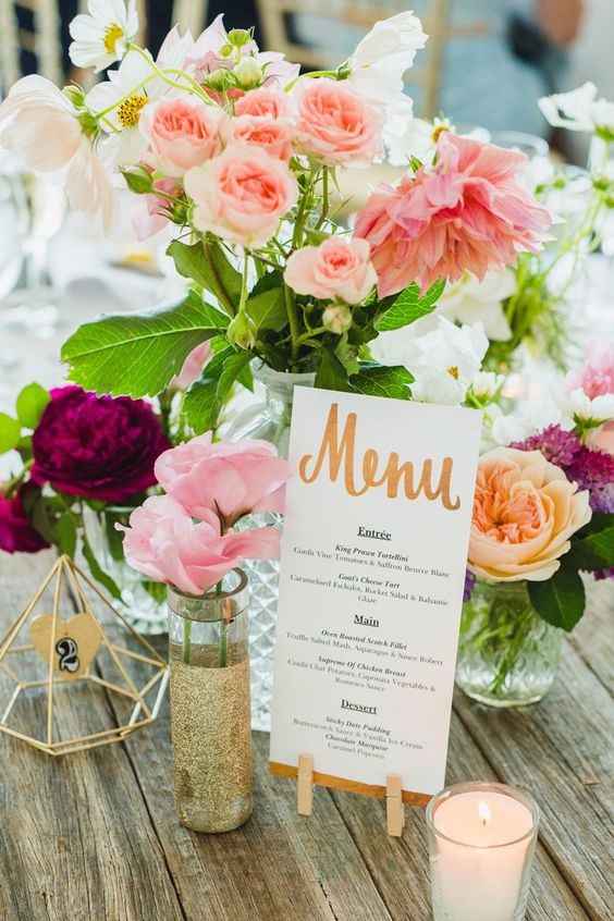 Menú para tu recepción ¿cuál prefieres?