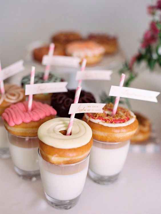 Shots de leche para bodas sin alcohol 😇