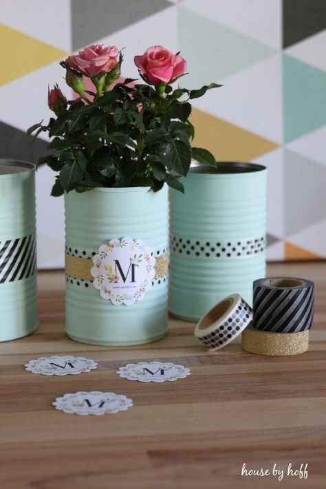 Centros de mesa con latas ¡escoge uno!