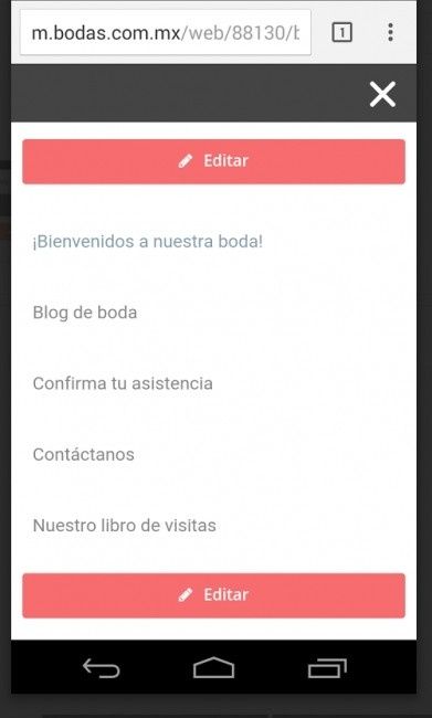 web de boda