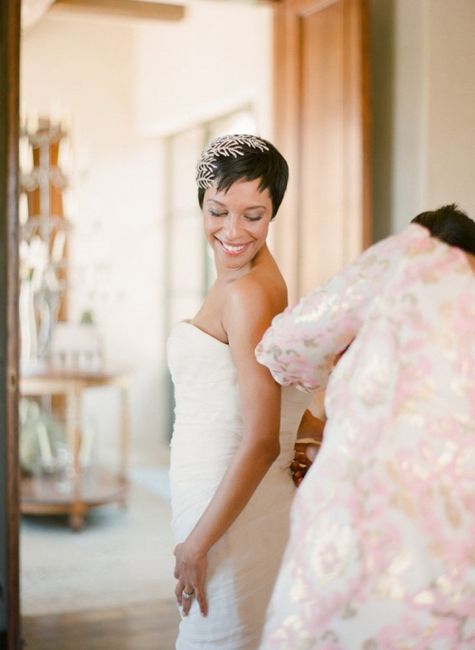 Novias de pelo corto