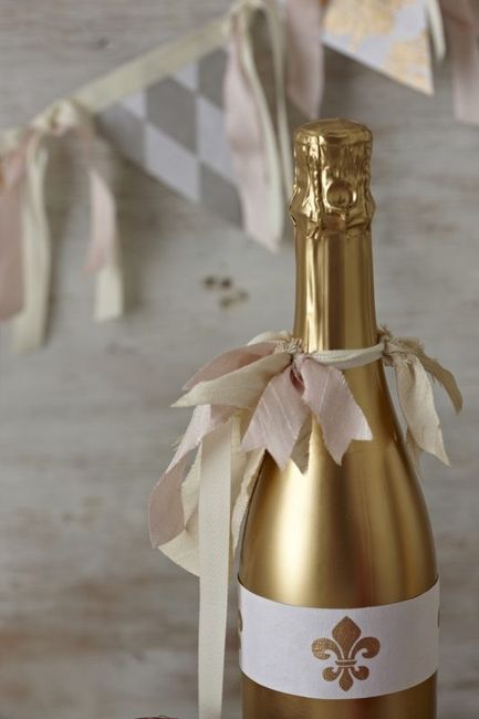 Decorar botellas par el brindis