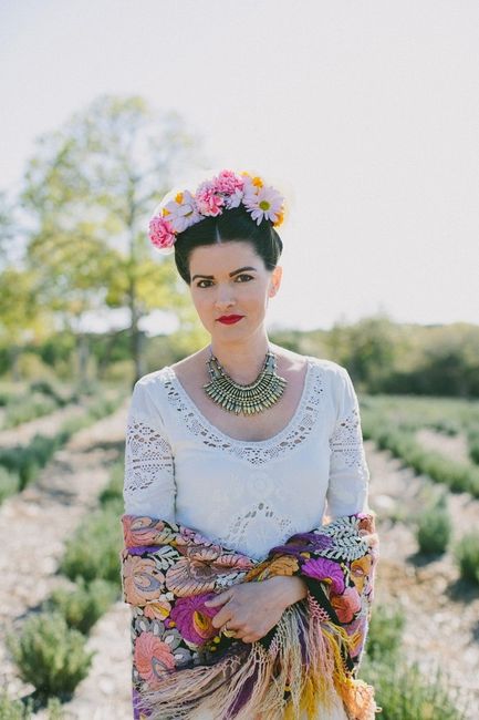 Novias inspiradas en Frida Kahlo
