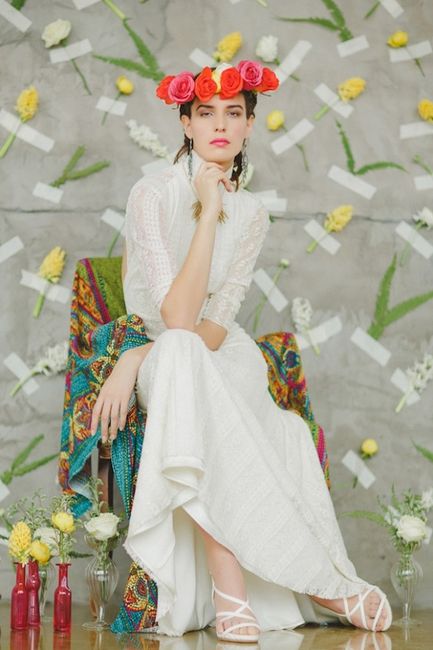 Novias inspiradas en Frida Kahlo