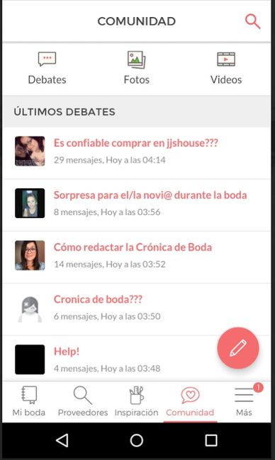 Nueva app  de bodas para Android