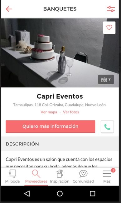 Nueva app  de bodas para Android