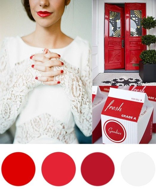 6. Rojo carmesi y Blanco