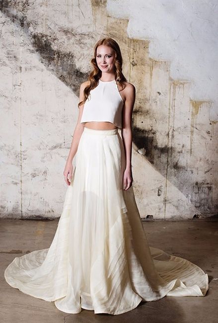 Vestidos de novia Crop Top ¡vota por tu favorito!