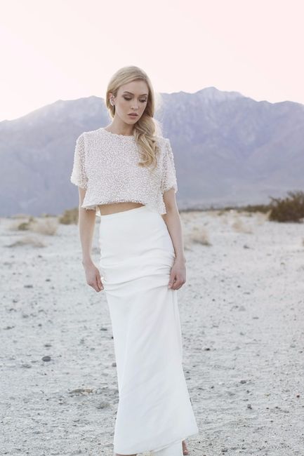 Vestidos de novia Crop Top ¡vota por tu favorito!
