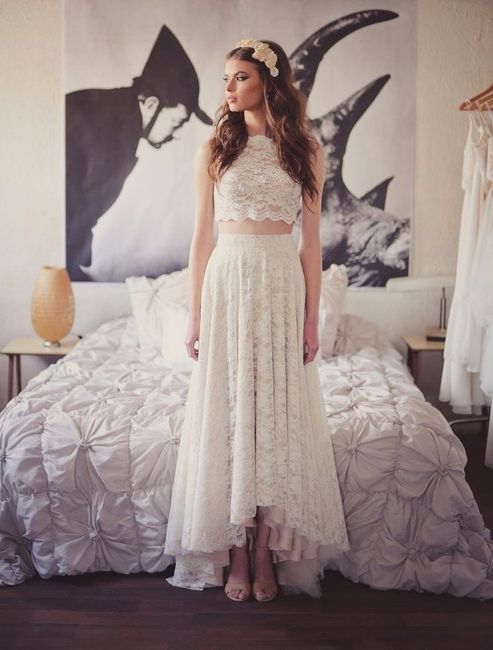 Vestidos de novia Crop Top ¡vota por tu favorito!