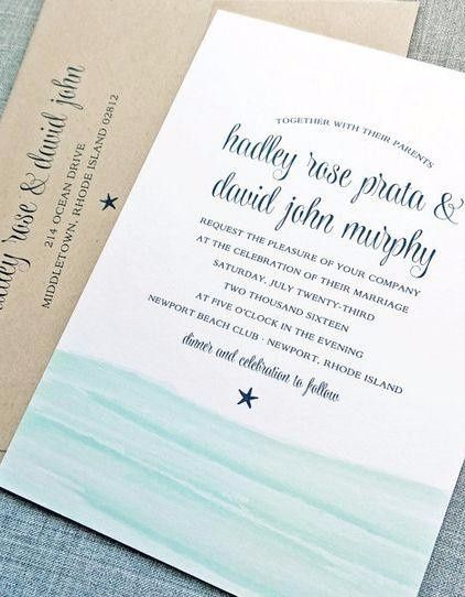 10 invitaciones para boda en la playa ¿cual prefieres?