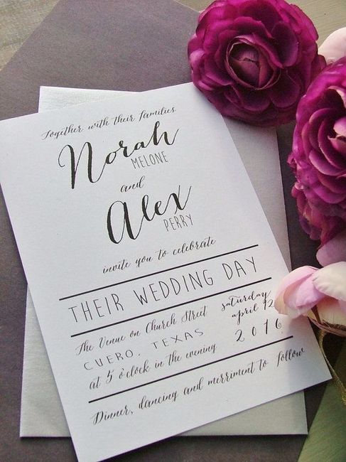 8 invitaciones modernas ¿cuál prefieres?