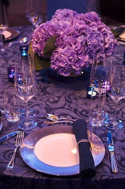 Manteles para una boda de noche