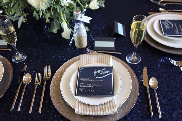 Manteles para una boda de noche