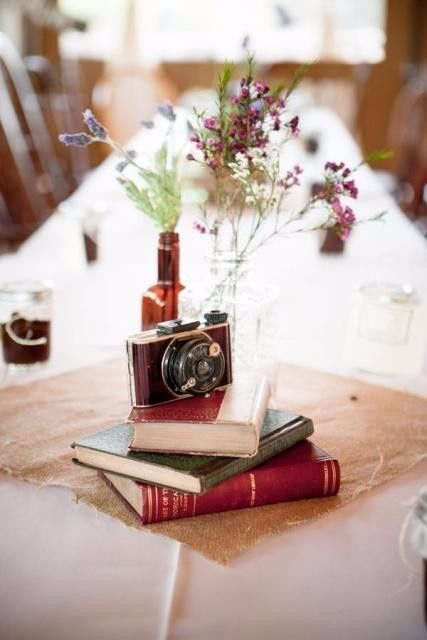 8 centros de mesa con cámaras vintage ¡vota por tu favorita!