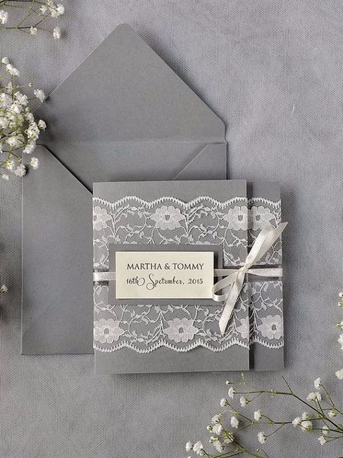 5 invitaciones grises ¿cuál te gusta más?