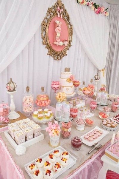¿Mesa de dulces rosa o turquesa?