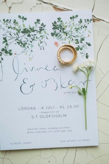 invitaciones color greenery ¿te atreverías?