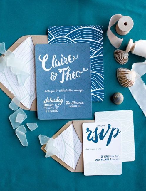 8 invitaciones azules ¡escoge tu favorita!